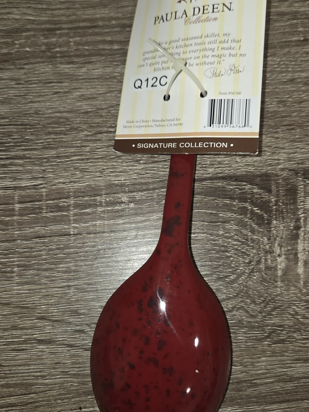 Paula Deen Signature Red Speckled Solid Spoon Melamine 12